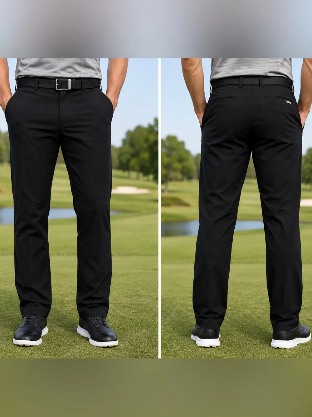 Greg Norman Men’s Black Performance Golf Pants